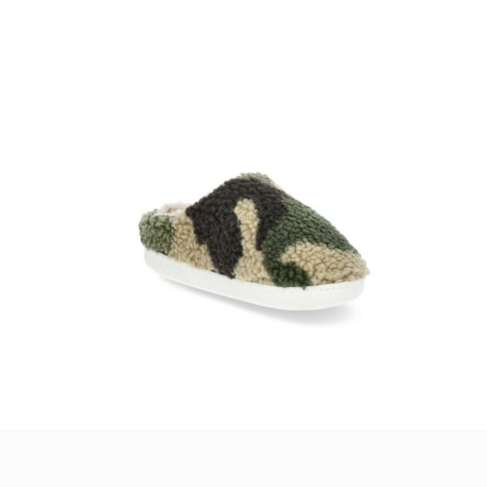 S+R Boys Camo Icon Slide On Slippers Sz 2
